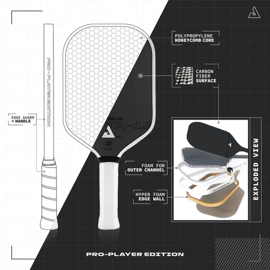 JOOLA Perseus 16mm MOD TA-15 Pro Player Edition Pickleball Paddle