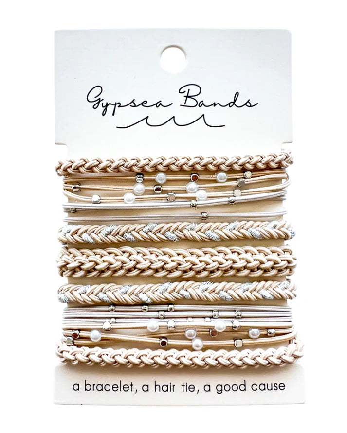 Load image into Gallery viewer, Gypsea Bands Latte Hair Tie Bracelets
