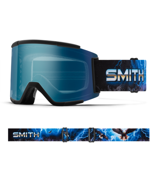smith squad xl ski goggles Smith Squad XL Goggles Open Road ChromaPop Everyday Blue Mirror