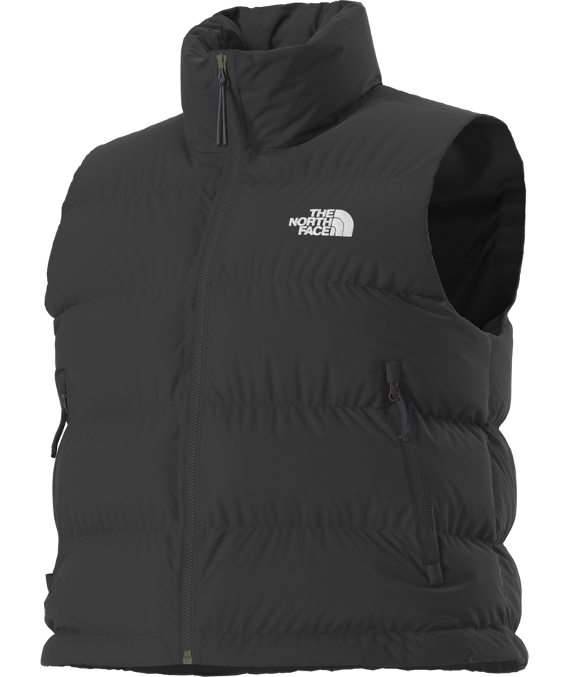 Load image into Gallery viewer, Black puffer vest with The North Face logo 
