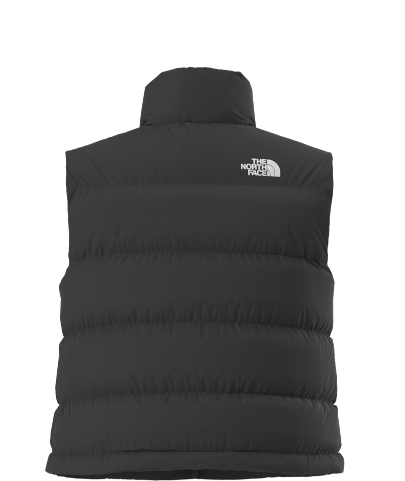 Load image into Gallery viewer, Black puffer vest with The North Face logo 
