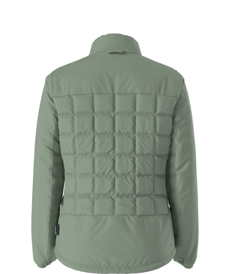 Load image into Gallery viewer, Green quilted jacket on a white background
