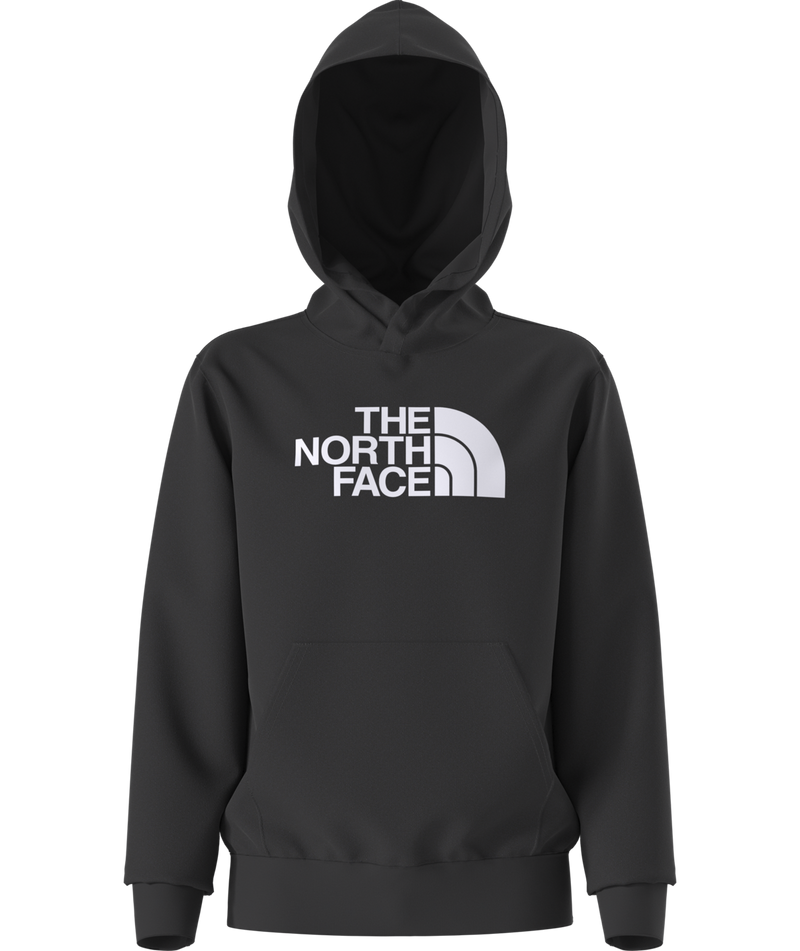 Load image into Gallery viewer, Black hoodie with The North Face logo on a white background

