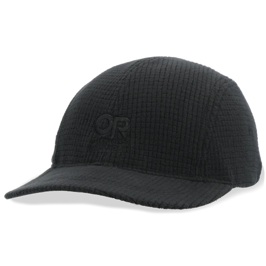 Black cap with an OR logo on a white background