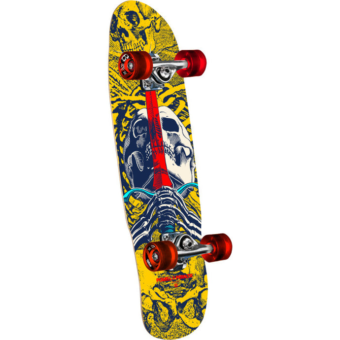 Powell Peralta Mini Skull & Sword Yellow/Blue - Complete Cruiser - 8 X 30