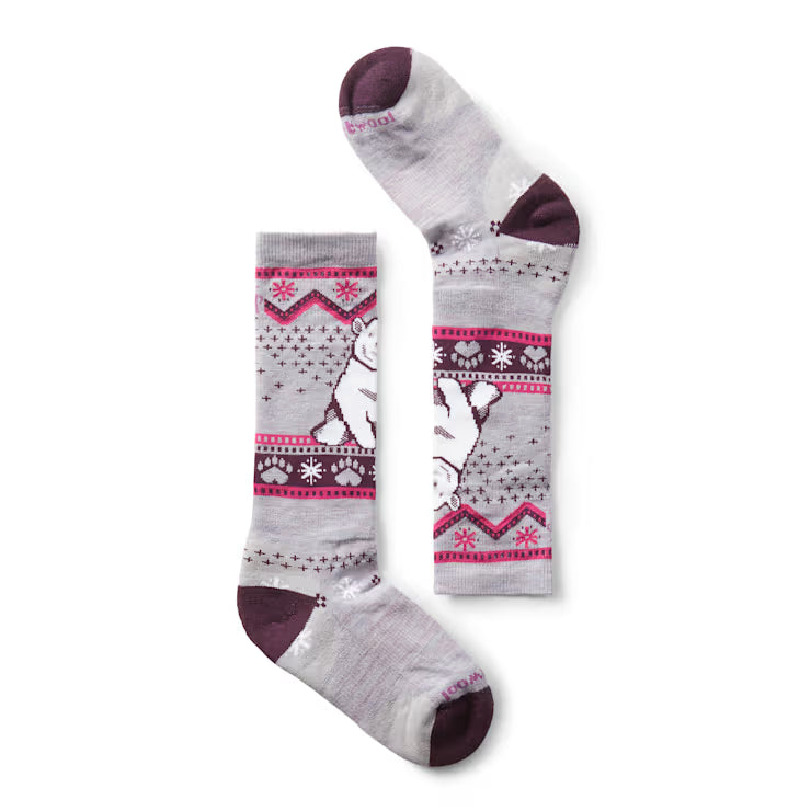 Load image into Gallery viewer, Smartwool Kid&#39;s Full Cushion &quot;Polar Bear&quot; Wintersport Socks
