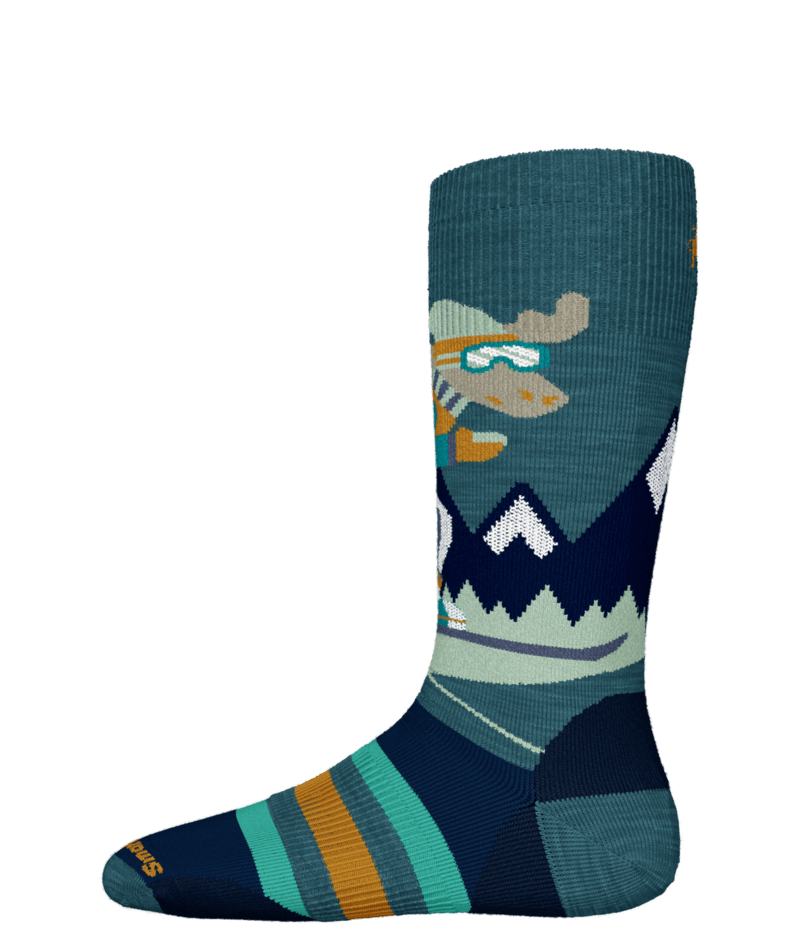 Load image into Gallery viewer, Smartwool Kid&#39;s Full Cushion &quot;Mountain Moose&quot; Wintersport Socks
