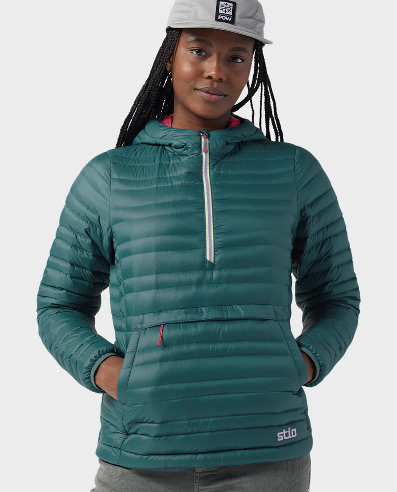 Stio Women s Pinion Down Hooded Pullover Ski Tennis Station