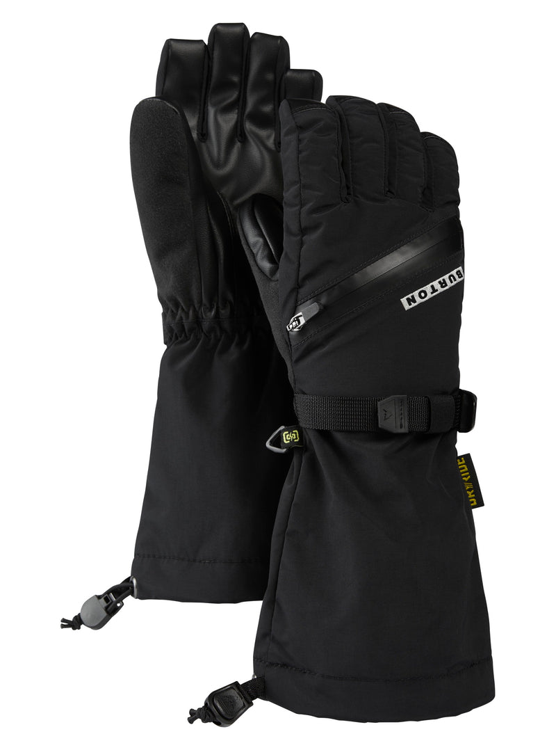Load image into Gallery viewer, Black gloves with a brand logo on a white background
