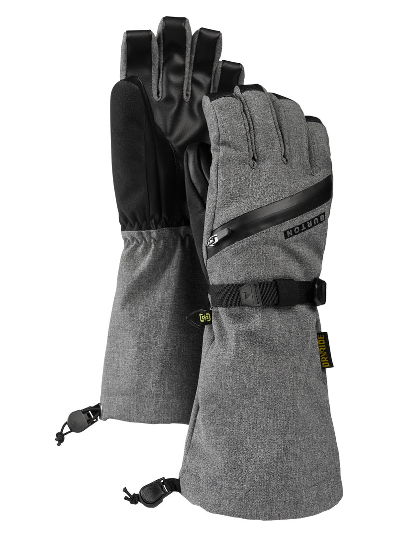 Load image into Gallery viewer, Pair of gray gloves with black accents on a white background
