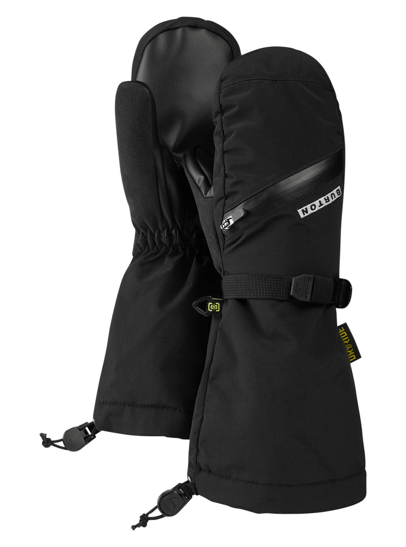 Load image into Gallery viewer, Black winter mittens with Burton logo on a white background
