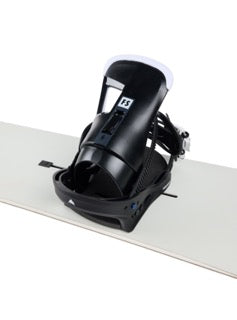 Load image into Gallery viewer, Black snowboard binding on a white background
