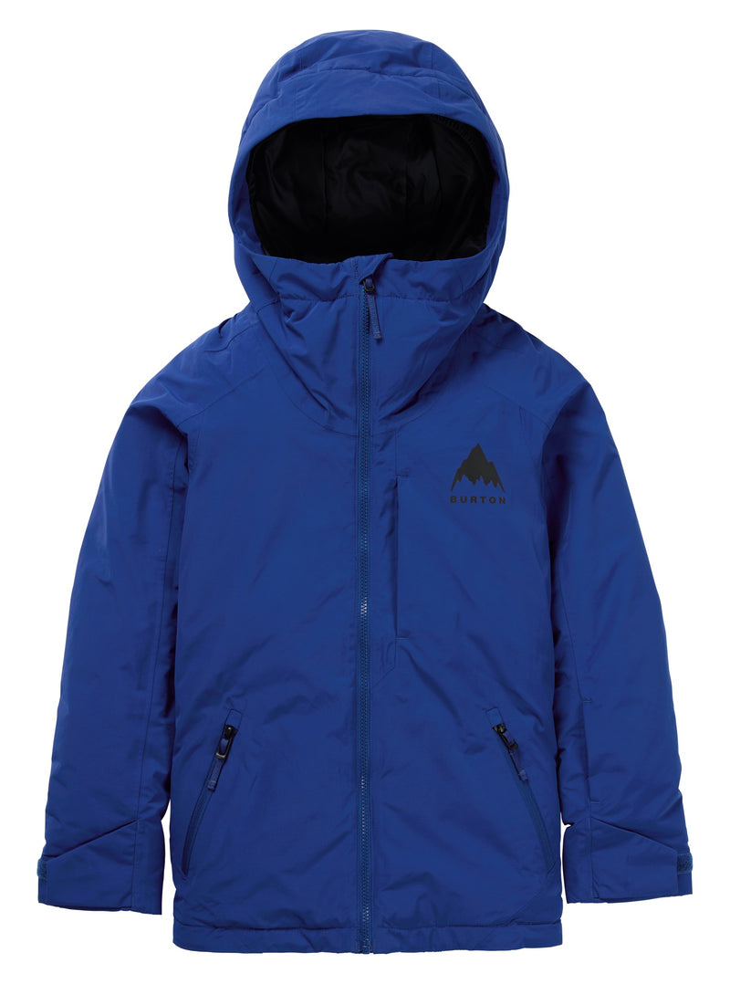 Load image into Gallery viewer, Blue jacket with a Burton logo on a white background
