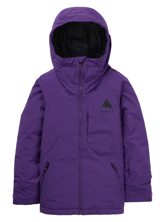 Purple jacket with a Burton logo on a white background