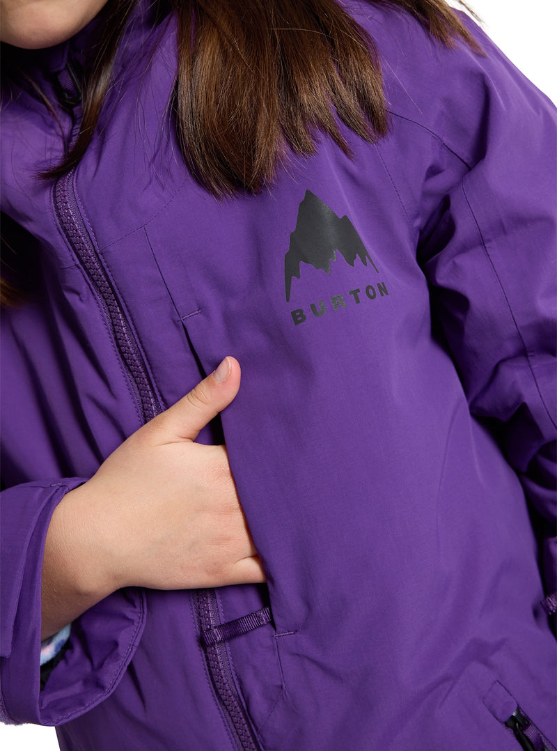 Load image into Gallery viewer, Purple jacket with a Burton logo on a white background
