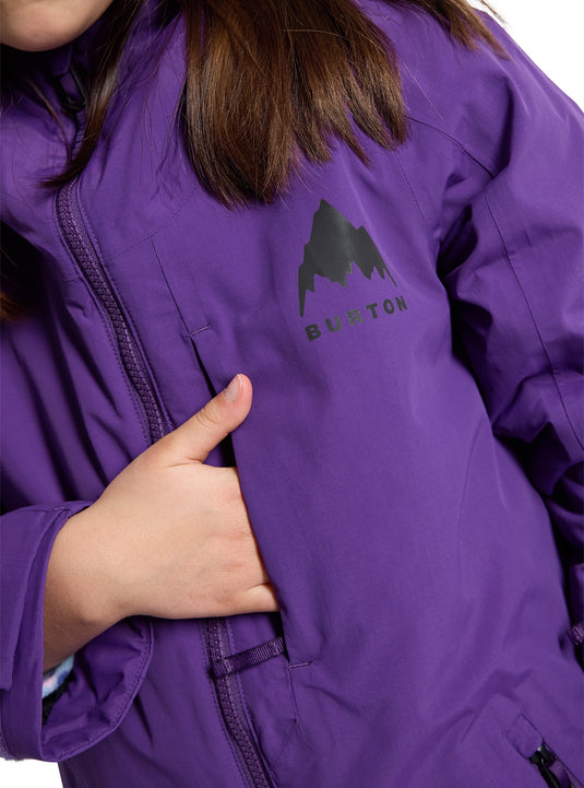 Purple jacket with a Burton logo on a white background