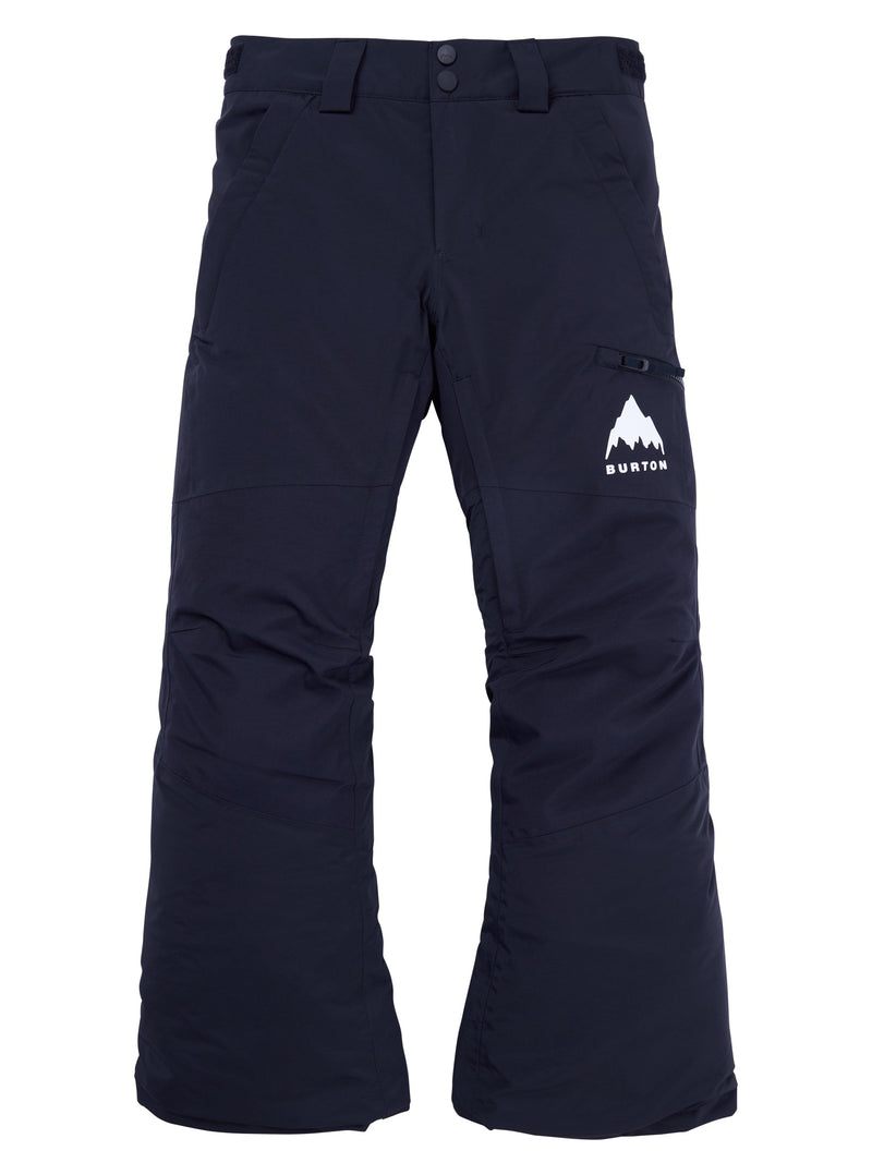 Load image into Gallery viewer, Black snow pants with a visible Burton logo on a white background
