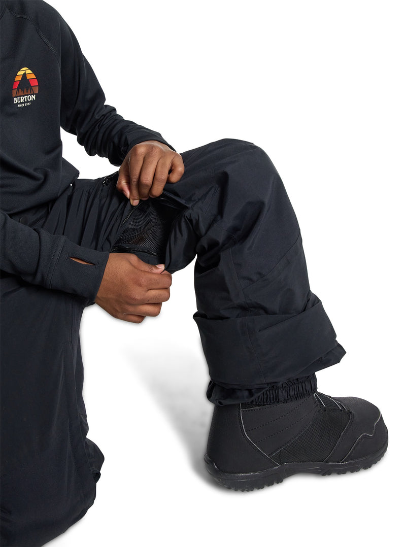 Load image into Gallery viewer, Person wearing black Burton snow pants and boots on a white background

