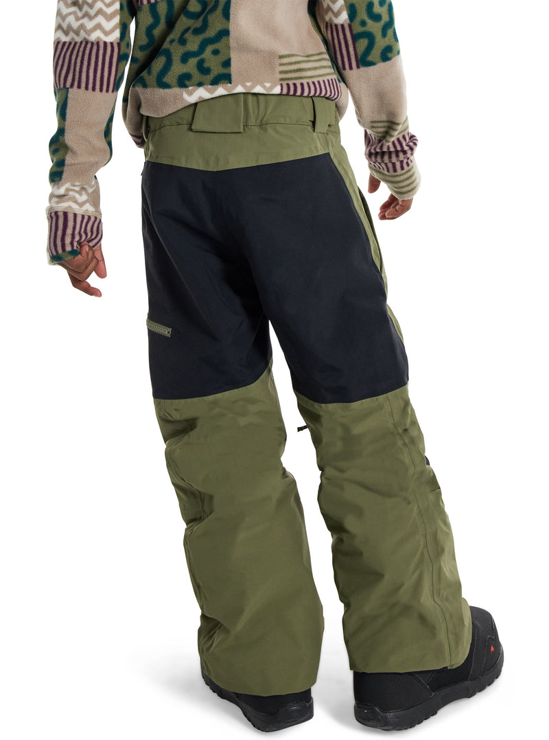 Load image into Gallery viewer, Person wearing green and black snow pants on a white background
