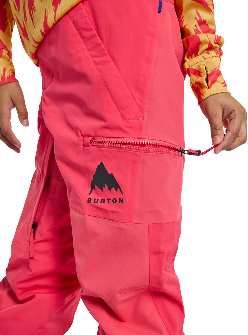 Load image into Gallery viewer, Red snow pants with a Burton logo on a white background
