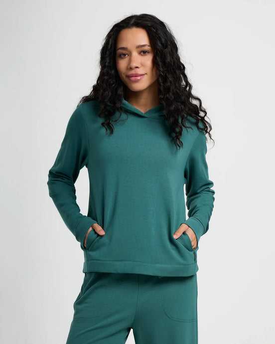 Free Fly Women's Bamboo Lightweight Fleece Cropped Hoodie 2026