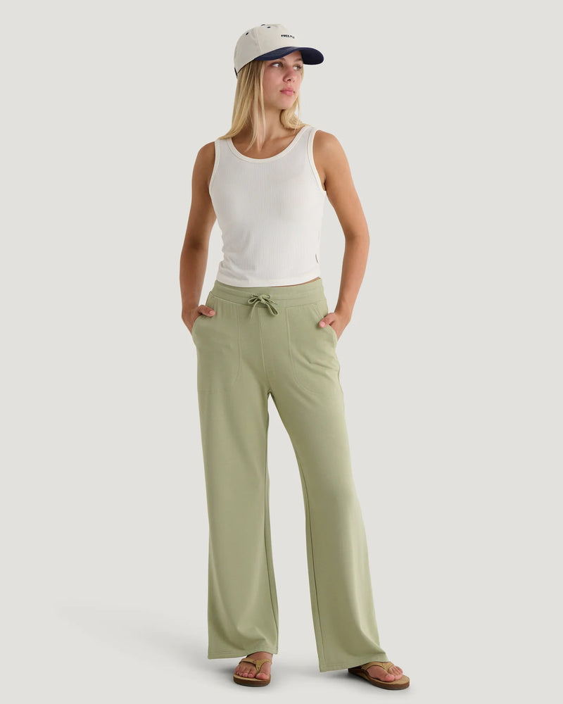 Load image into Gallery viewer, Free Fly Women's Bamboo Lightweight Fleece Wide Leg Pant
