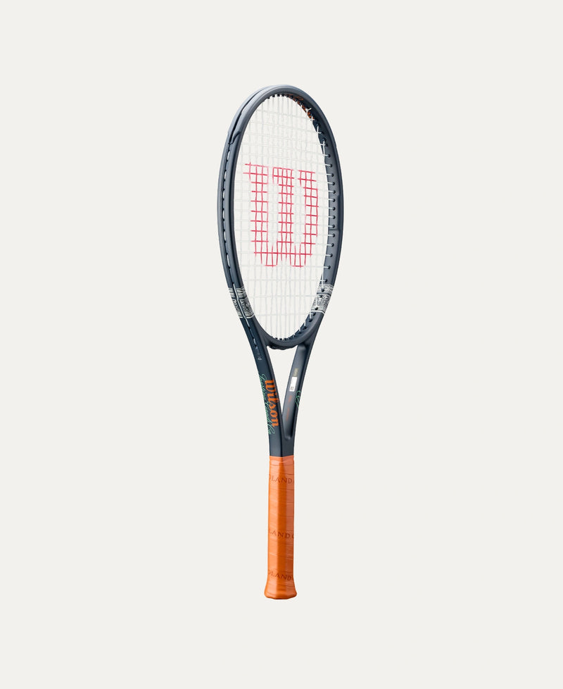 Load image into Gallery viewer, Tennis racket with Wilson logo on a white background
