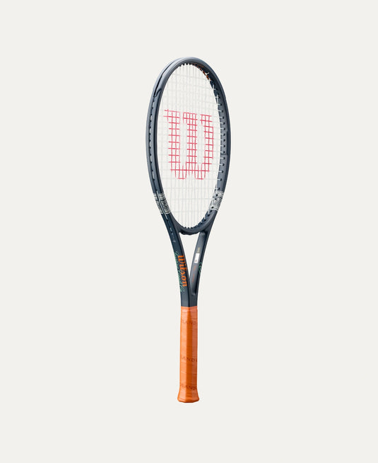 Tennis racket with Wilson logo on a white background