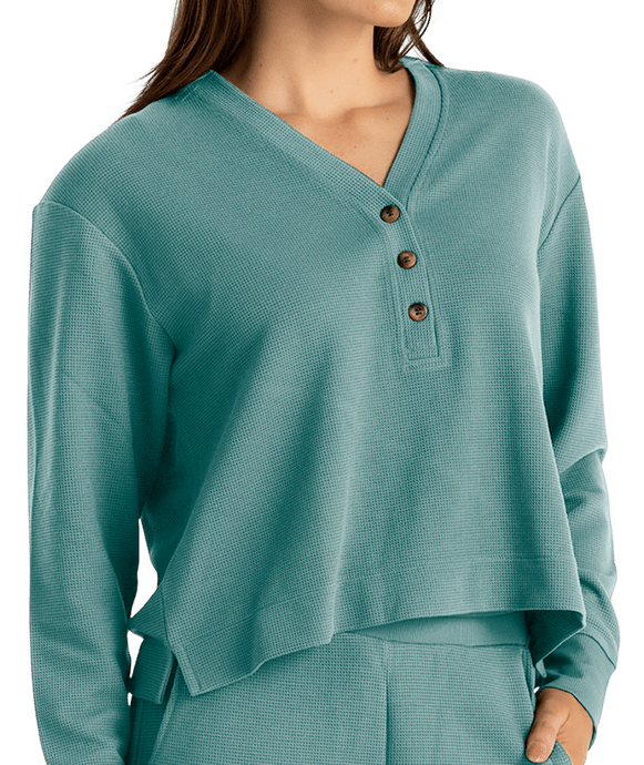 Free Fly Women's Waffle Long Sleeve Henley 2026