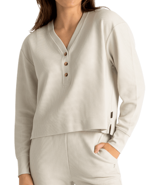 Free Fly Women's Waffle Long Sleeve Henley 2026