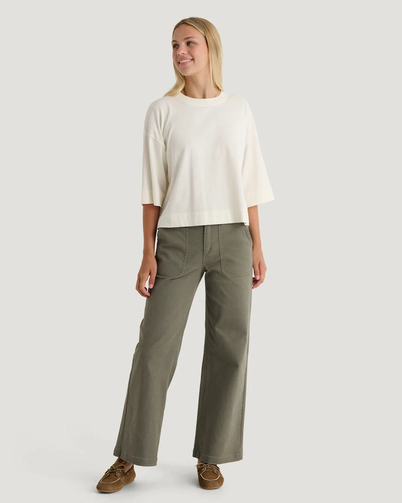 Load image into Gallery viewer, Free Fly Women's Heavyweight Cotton Crop Tee
