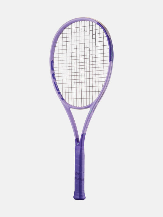 Purple Head Boom tennis racket on a white background