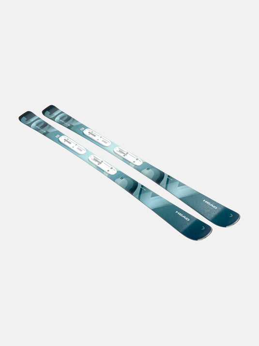 Pair of skis with a gradient design on a white background