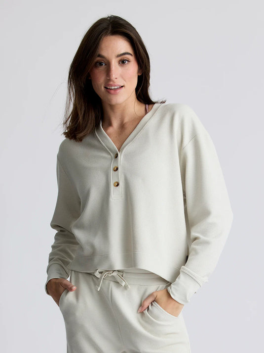 Free Fly Women's Waffle Long Sleeve Henley 2026