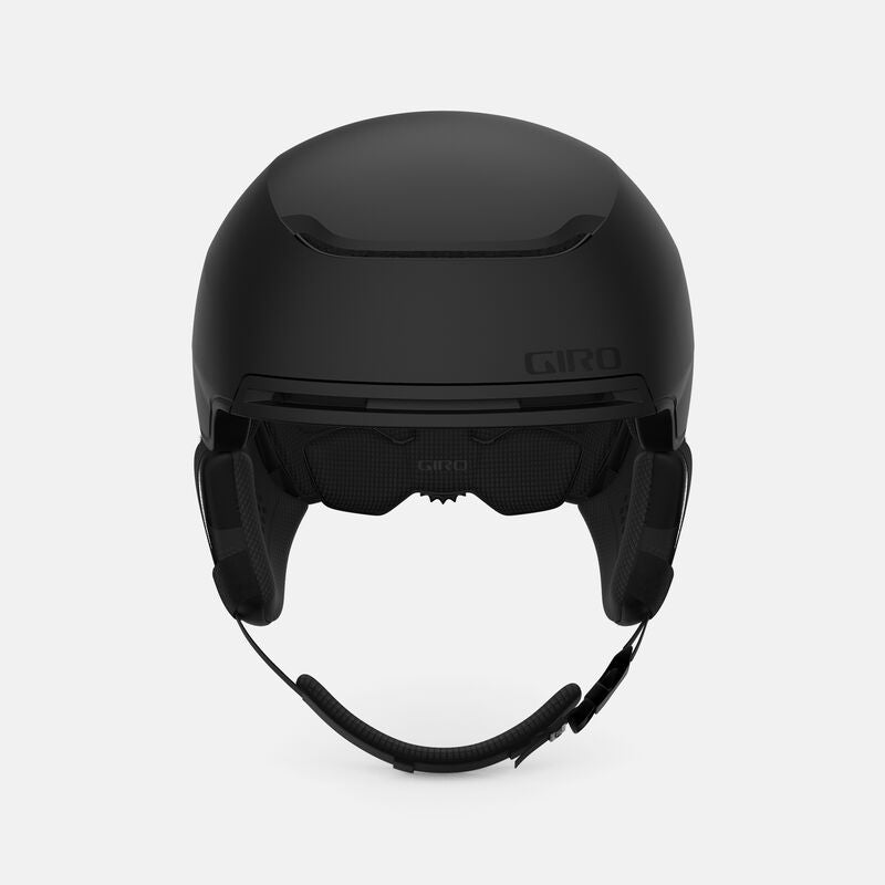 Load image into Gallery viewer, Black Giro helmet front view on a white background
