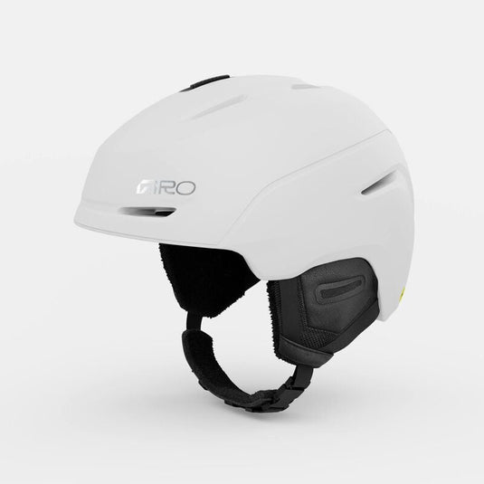 White helmet with black interior and Giro logo on a light gray background