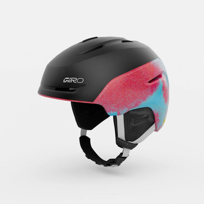 Black and colorful helmet with Giro logo on a white background