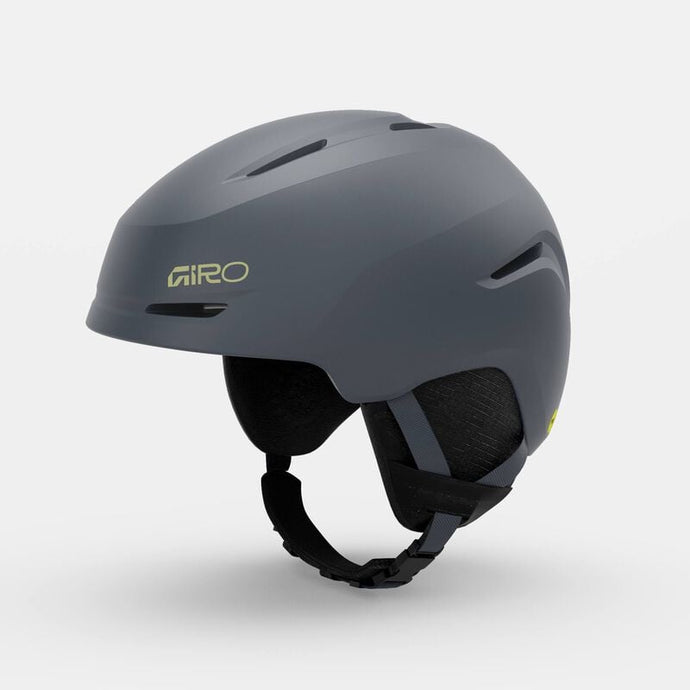 Indigo grey helmet with Giro logo on a light gray background