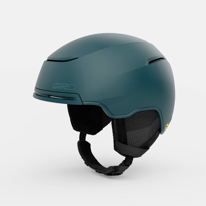 Load image into Gallery viewer, Teal Giro helmet with black strap on a white background
