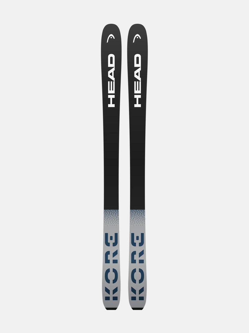 Load image into Gallery viewer, Two black skis with &#39;HEAD&#39; branding on a white background
