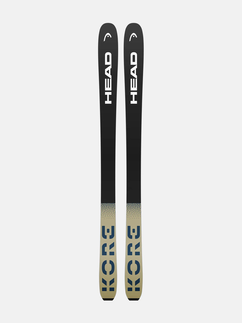 Load image into Gallery viewer, Two black and beige Head skis on a white background
