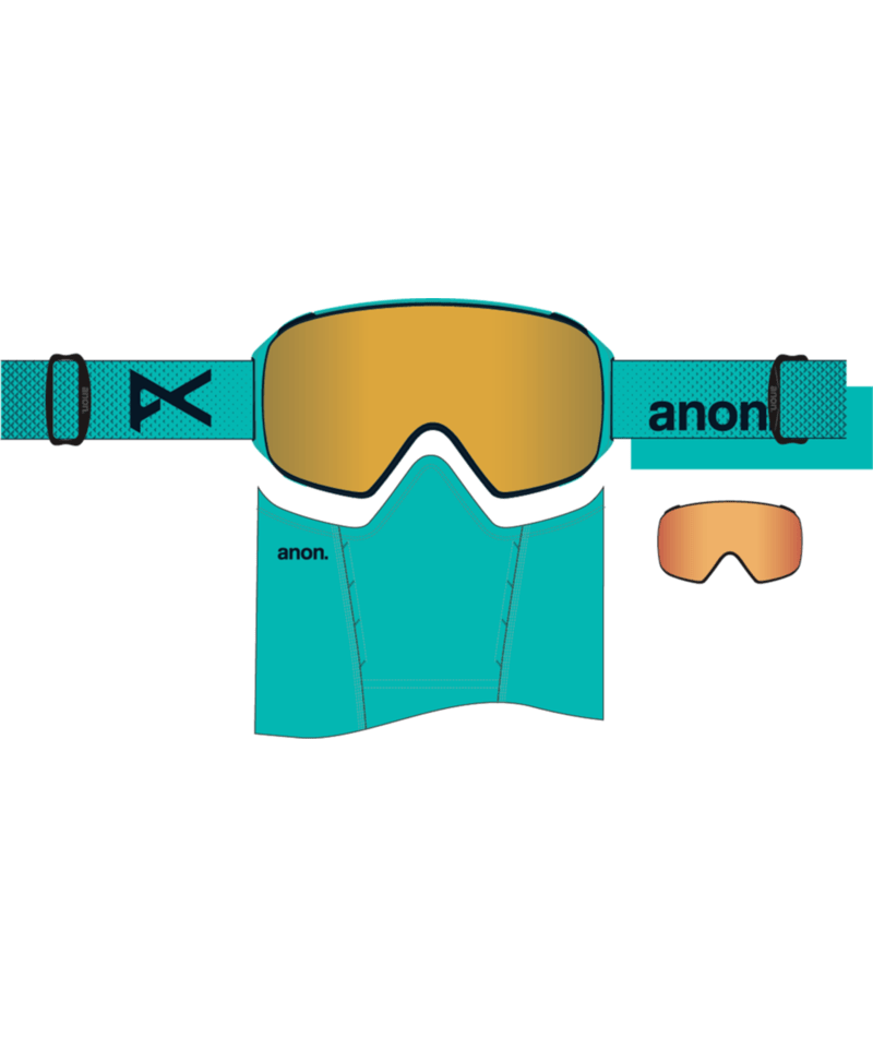 Load image into Gallery viewer, Anon M4S Goggles (Cylindrical) + Bonus Lens + MFI® Face Mask 2027
