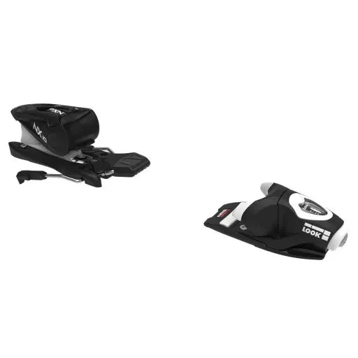 Black Look NX10 Gripwalk ski bindings on a white background