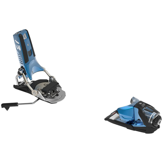 Pair of blue Look Pivot ski bindings on a white background - Ski and Tennis Station