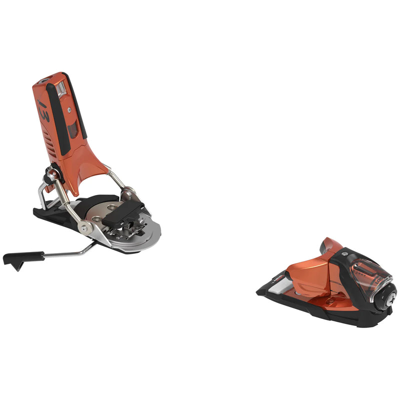 Load image into Gallery viewer, Pair of orange Look Pivot ski bindings on a white background - Ski and Tennis Station
