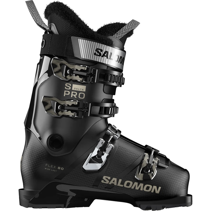 Load image into Gallery viewer, Black Salomon S Pro Delta women's ski boot on a white background. Ski and Tennis Station
