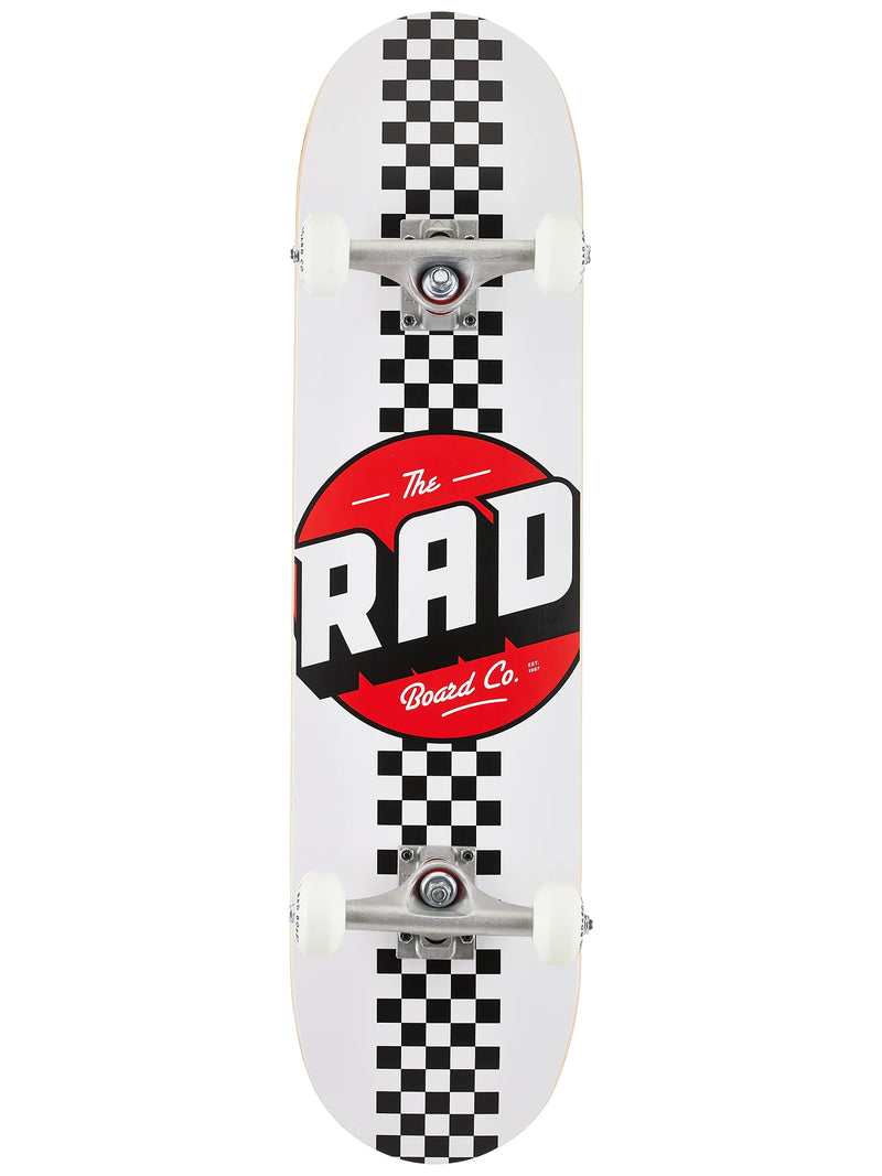 Load image into Gallery viewer, RAD Board Co. Checker Stripe Complete Skateboard - 7.75&quot; x 31
