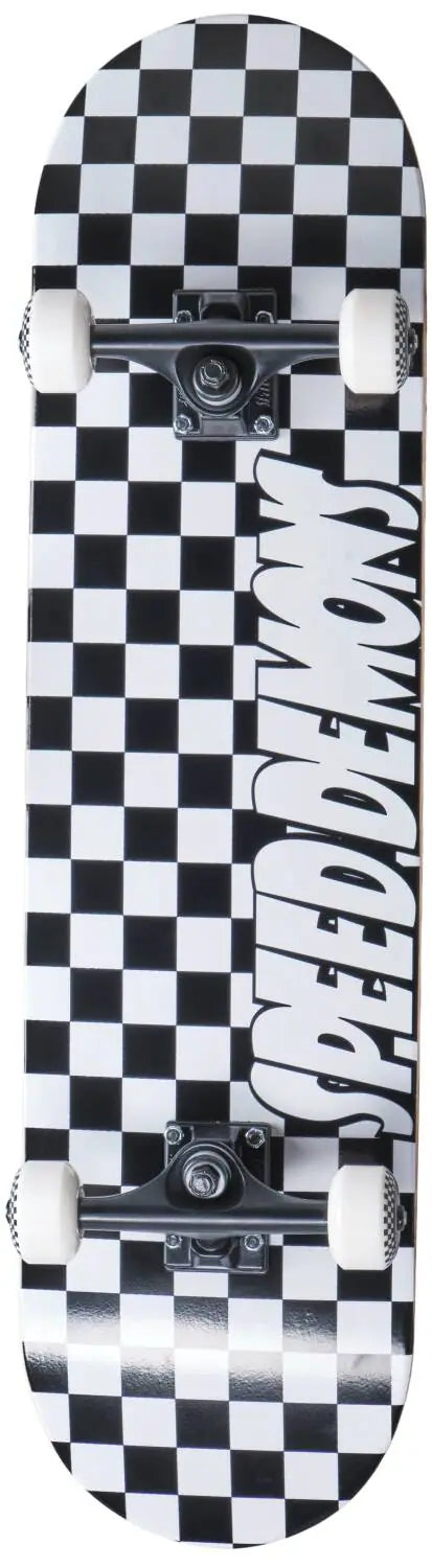 Load image into Gallery viewer, Speed Demon Checkers Soft Top Complete Skateboard

