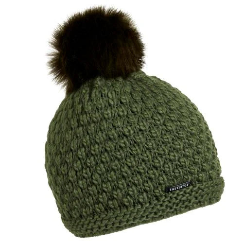 Turtle Fur Snowfall Faux Fur Pon Beanie