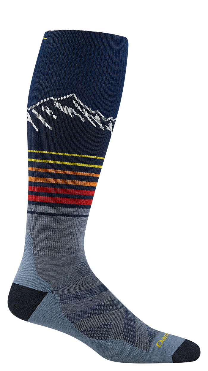 Load image into Gallery viewer, Darn Tough Men&#39;s Steep Lines OTC Lightweight With Cushion Ski Socks
